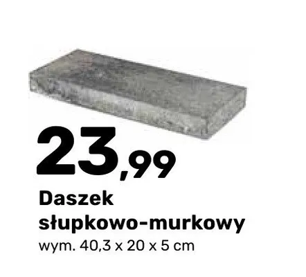 Daszek słupkowo-murkowy San promocja w Bricomarche
