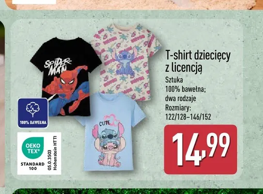 T-shirt dziecięcy z licencją promocja w Aldi