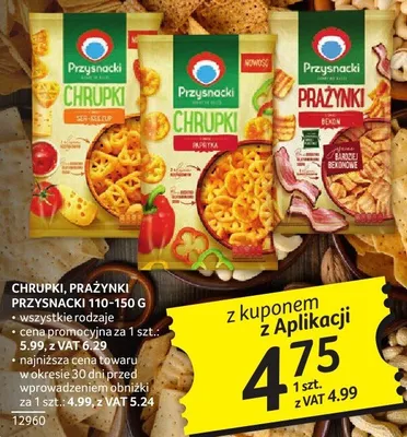 Chrupki, prażynki, przysnacki Przysnacki 110-150g promocja w Selgros