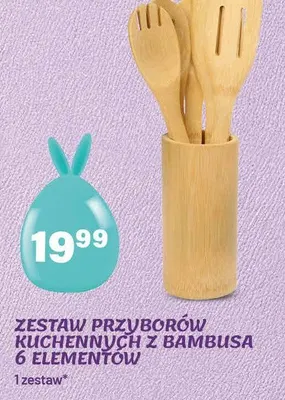 Zestaw przyborów kuchennych z bambusa 6 elementów promocja w Arhelan