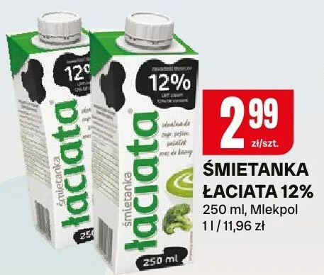 Śmietanka łaciate 12% promocja w Chorten
