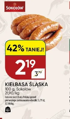 Kiełbasa śląska Auchan promocja w Chata Polska