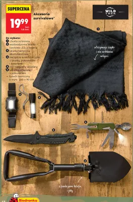 Saperka składana, z pokrowcem, śpiwór termiczny promocja w Biedronka