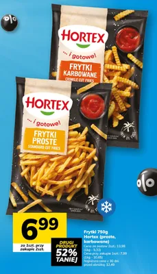 Frytki Hortex (proste, karbowane) promocja w Hitpol