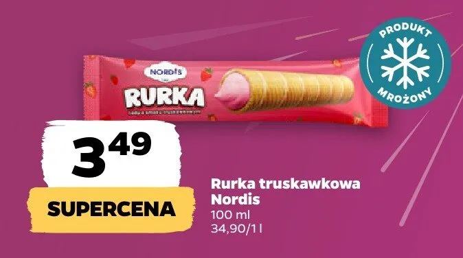 Rurka truskawkowa nordis promocja w Netto