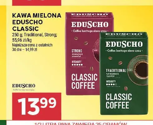 Kawa mielona Eduscho Classic Strong promocja w Stokrotka