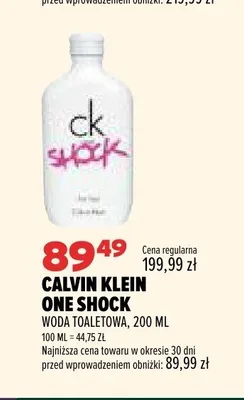 Woda toaletowa Calvin Klein One Shock promocja w Drogerie Natura