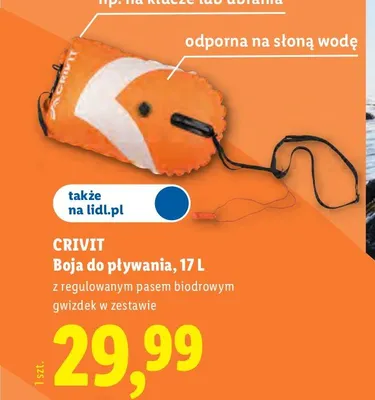 Boja do pływania 17 l Crivit promocja w Lidl