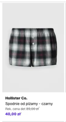 Spodnie od piżamy Hollister Co. czarny promocja w Lounge by Zalando