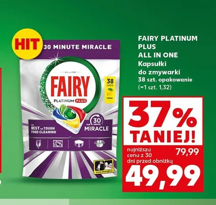 Kapsułki do zmywarki Fairy Platinum Plus All in One promocja w Kaufland