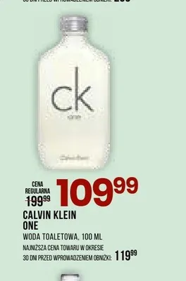 Woda toaletowa Calvin Klein One promocja w Drogerie Natura