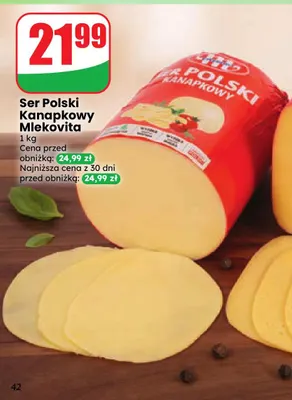 Ser Polski Kanapkowy Mlekovita promocja w Dino