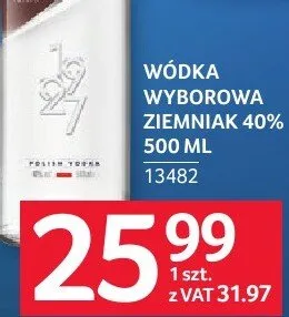 Wódka Wyborowa Ziemniaka 40% 500 ml promocja w Selgros