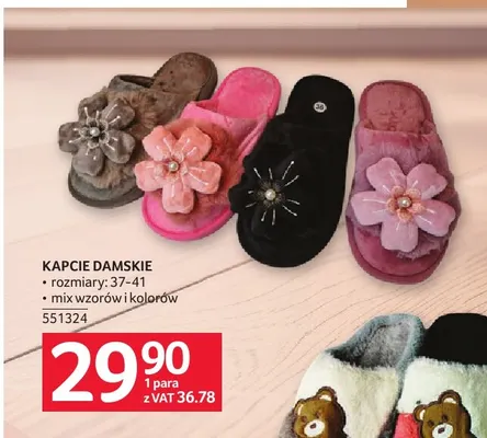 Kapcie damskie promocja w Selgros