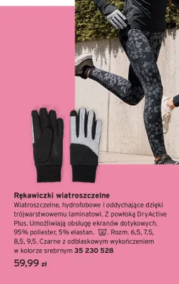 Rękawiczki wiatroszczelne promocja w Tchibo