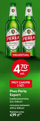 Piwo Perła Export promocja w Żabka