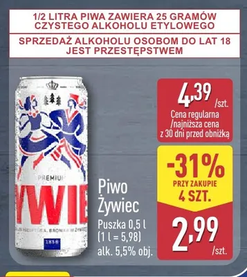 Piwo Żywiec promocja w Aldi