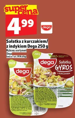 Sałatka z kurczakiem/z indykiem 250g promocja w TOPAZ