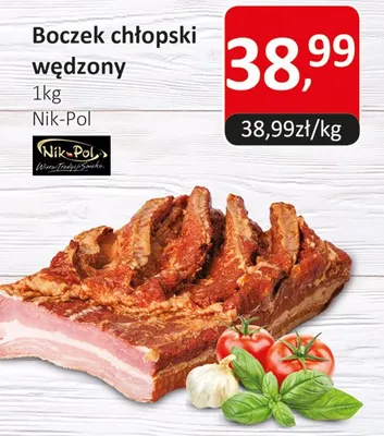 Boczek chłopski wędzony promocja w Market Point
