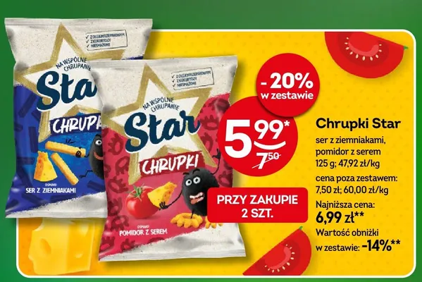 Chrupki Star ser z ziemniakami promocja w Żabka