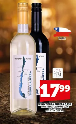 Wino białe Tierra Aufera półwytrawne promocja w TOPAZ