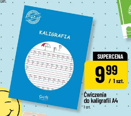 Ćwiczenia do kaligrafii A4 Gatis promocja w POLOmarket