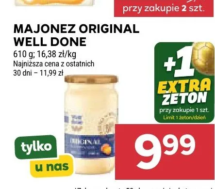 Majonez Original Well Done promocja w Stokrotka