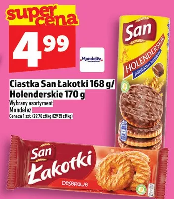 Ciastka San Łakotki 168g/Holenderskie 170g promocja w TOPAZ
