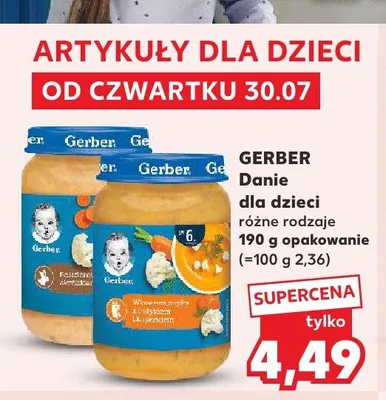Danie dla dzieci Gerber promocja w Kaufland