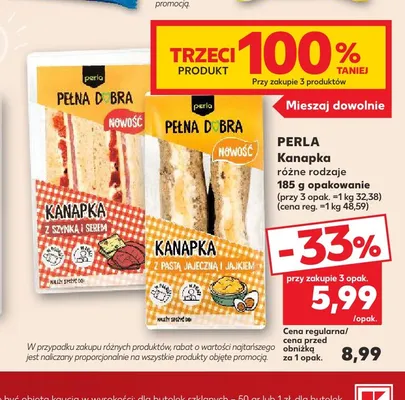 Kanapka z pastą jajeczną i jajkiem Perla Pełna Dobra promocja w Kaufland