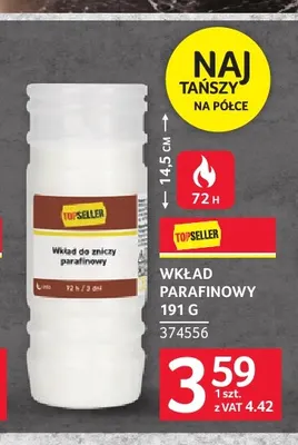 Wkład parafinowy Topseller promocja w Selgros