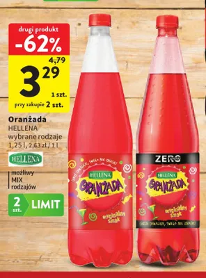 Oranżada Hellena oryginalny smak Zero promocja w Intermarche