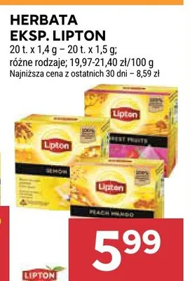 Herbata ekspresowa Lipton promocja w Stokrotka