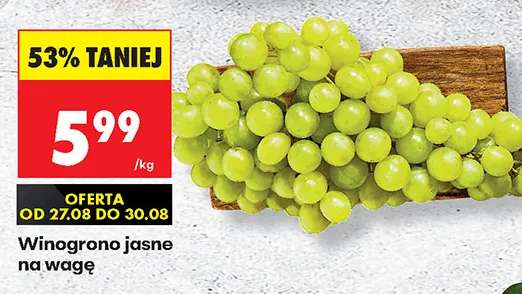 Winogrona jasne promocja w Biedronka