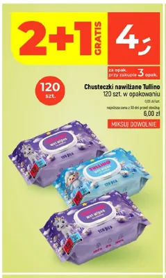 Chusteczki nawilżane Tullino promocja w Dealz