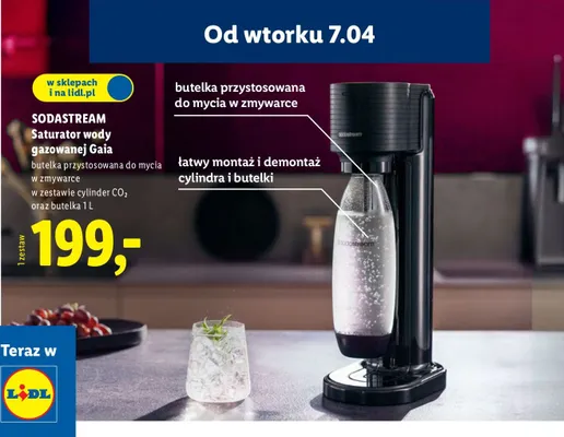 Saturator wody gazowanej Gaia promocja w Lidl