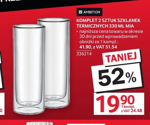 Komplet szklanek termicznych Mia Ambition 2-pak 330 ml promocja w Selgros