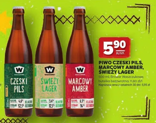 Piwo Waszczukowe Czeski Pils promocja w Stokrotka