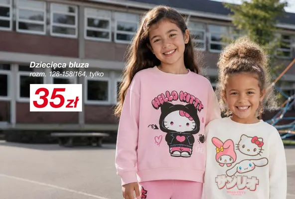 Dziecięca bluza Hello Kitty rozm. 128-158/164 promocja w KiK