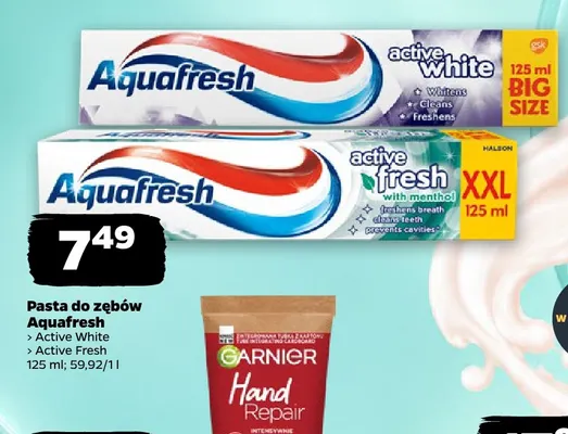 Pasta do zębów Aquafresh Active White promocja w Netto
