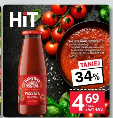 Passata pomidorowa Dawtona Klasyczna promocja w Selgros
