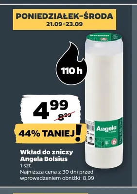Wkład do zniczy Angela Bolsius promocja w Netto