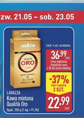 Kawa mielona Qualità Oro LAVAZZA promocja w Aldi