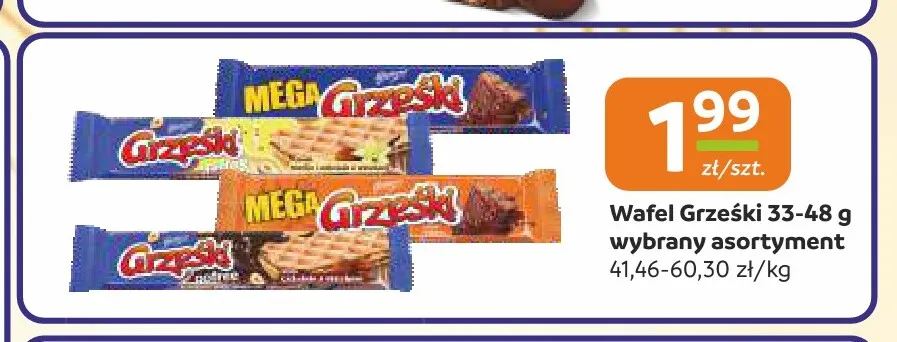 Wafel Grześki Mega Orzechowe promocja w Gama