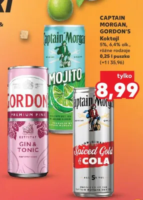 Koktajl Captain Morgan, Gordon's różne rodzaje promocja w Kaufland