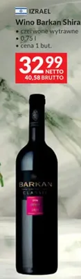 Wino Barkan Shiraz czerwone wytrawne promocja w Makro