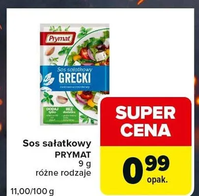 Sos sałatkowy grecki Prymat promocja w Carrefour Express