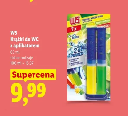 Krążki do WC z aplikatorem Lime Twister W5 promocja w Lidl