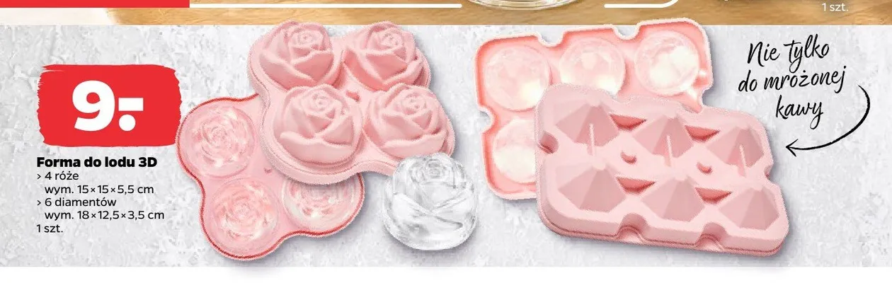 Forma do lodu 3D Róże promocja w Netto