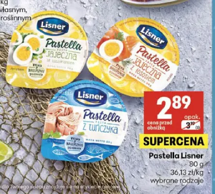 Pastella Lisner jajeczna z łososiem promocja w Delikatesy Centrum